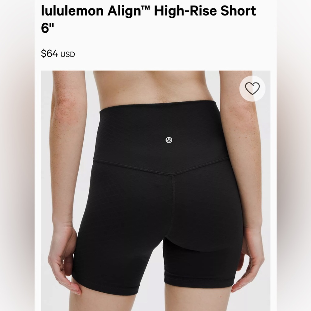 lululemon athletica Women's Black Bike Shorts